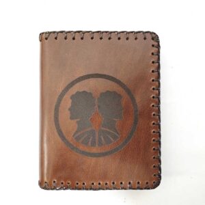 Cartera billetero de piel marrón tabaco