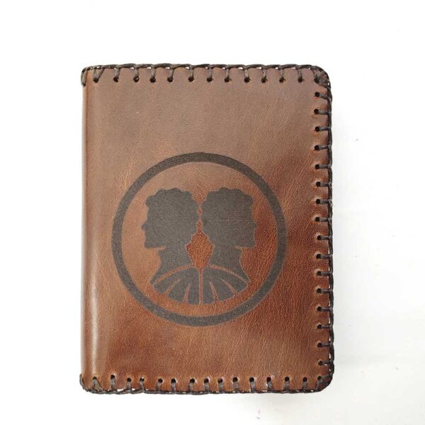 Cartera billetero de piel marrón tabaco