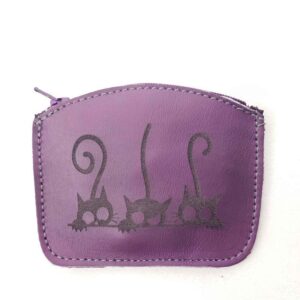 Monedero de piel morado